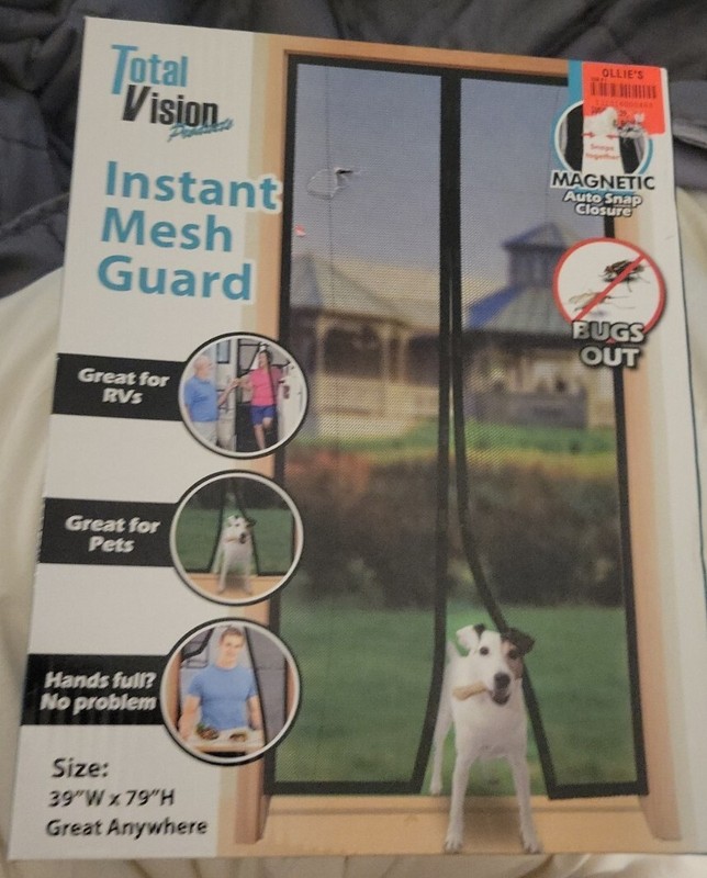 Mosquito Blocker Instant Mesh Guard 39″WX79″H Instant Screen Door Magnetic