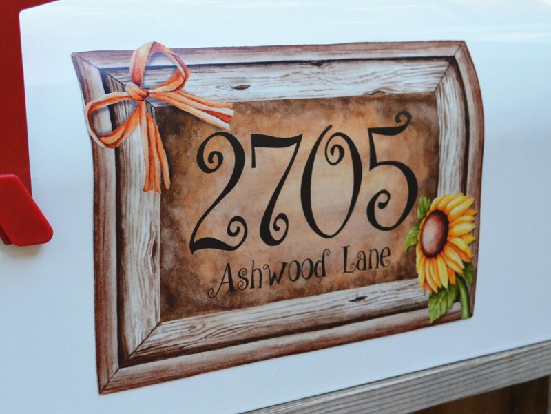 Mailbox Magnet (Partial Cover) Sunflower Custom Address & Street gallery