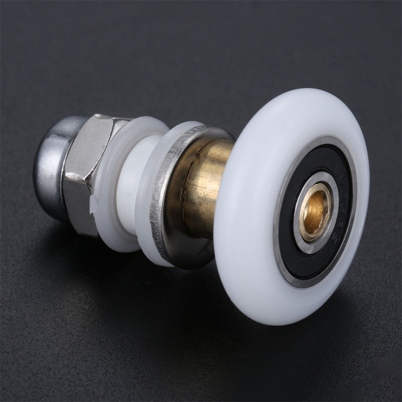 25.5/28mm Copper & Nylon Door Slide Single Shower Door Roller Pulleys Wheel