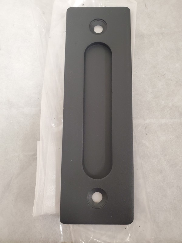 *2* 10" Round Matte Black Ladder Pull & Flush Sliding Barn Door Handle READ DESC gallery