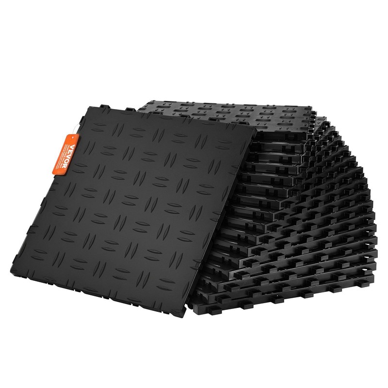 VEVOR Garage Tiles Interlocking, 12 x 12 x 0.53 inch 50 Pack Garage Floor Coveri