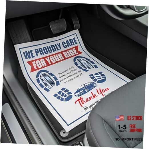 Disposable Paper Car Floor Matspcs 16×20 in, Full-Color 50 Passenger Car