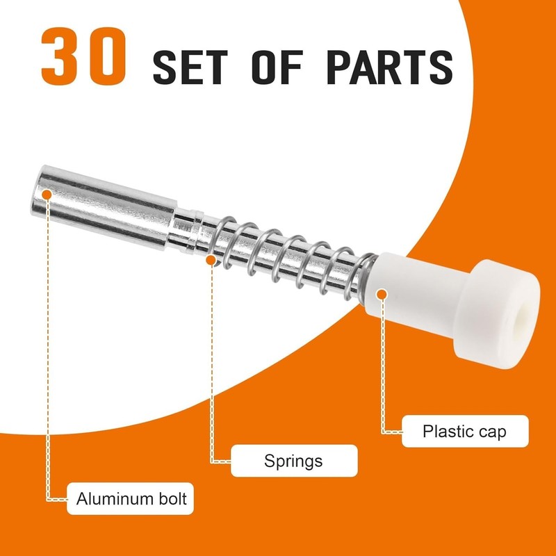 30Pack Window Screen Plunger Latches Windows Screen Replacement Plunger Pin Set gallery