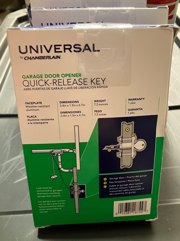 CHAMBERLAIN Keyed Quick Release Disconn​ect Lock for Garage Door Openers gallery