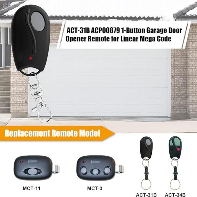 Megacode MCT-3 DNT00089 MCT-1 DNT00083 Remote Control Replacement for Linear US gallery