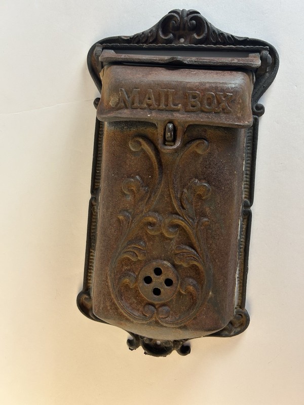 Vintage Cast Iron Wall Mounted Verticle Mailbox gallery