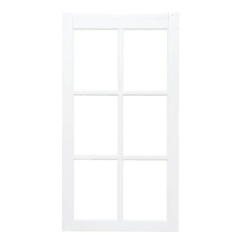 Vinyl Window With Colonial Grid Utility Fixed Garage Shed 22x41.25 Inch No Lock gallery