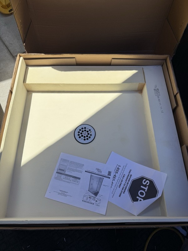 Tile Redi 3232CD PVC Redi Base 32″ x 32″ Shower Base – Chrome