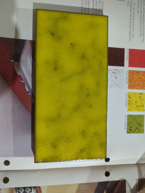 1 pcs American Olean "Caribbean" Series Tile #174 Crystal Panama 3x6 70s 80s gallery