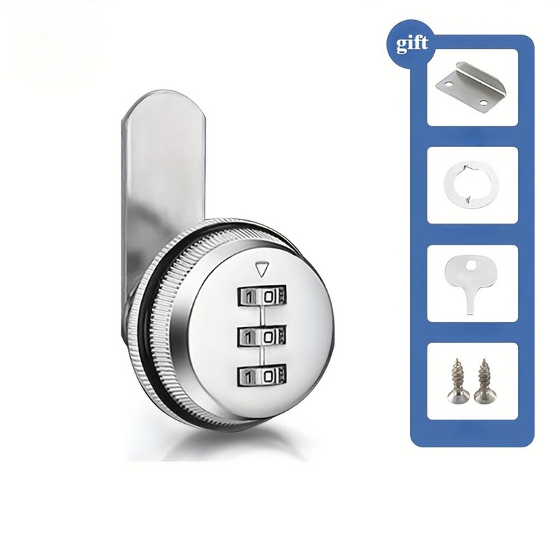 Easy-To-Use Reliable Convenient Robust Dependable Sleek 3-Digit Combination Lock gallery