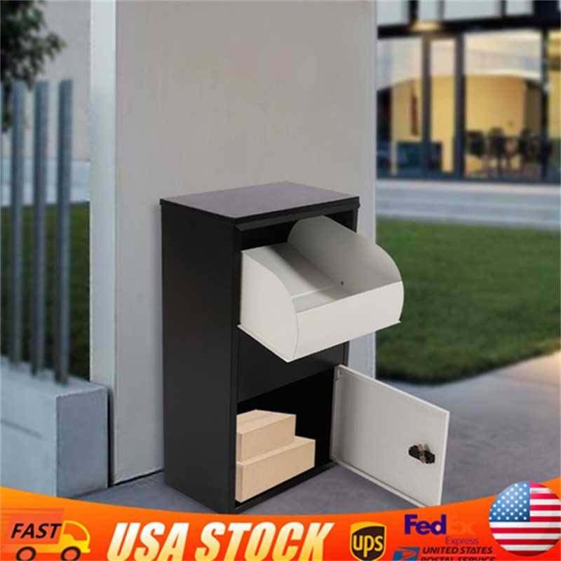 Package Delivery Box Mail Parcel Drop Mailbox Home Container Outdoor Porch+Lock