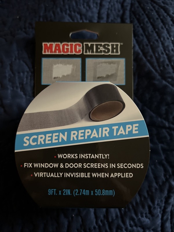 Magic Mesh Screen Repair Tape-9ft x 2in-Strong Adhesive Fix Window Door Screens