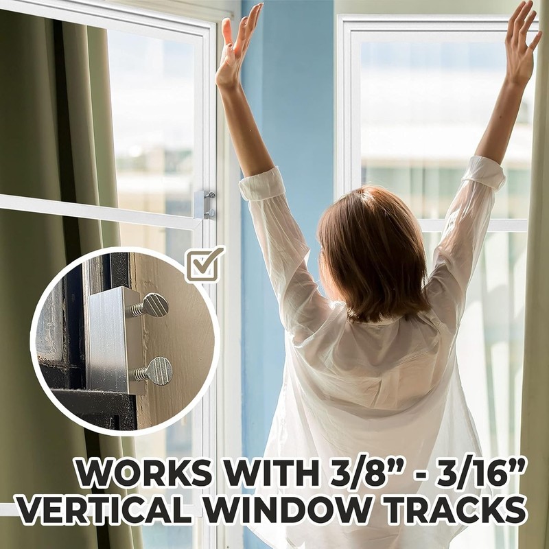10 Pack Adjustable Window Locks for Ultimate Home Security with No Drill Install gallery