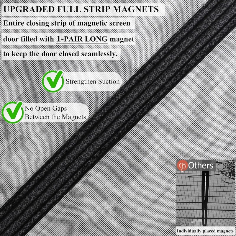 Retractable Screen Door - Upgraded Model, Magnetic Closure$ gallery