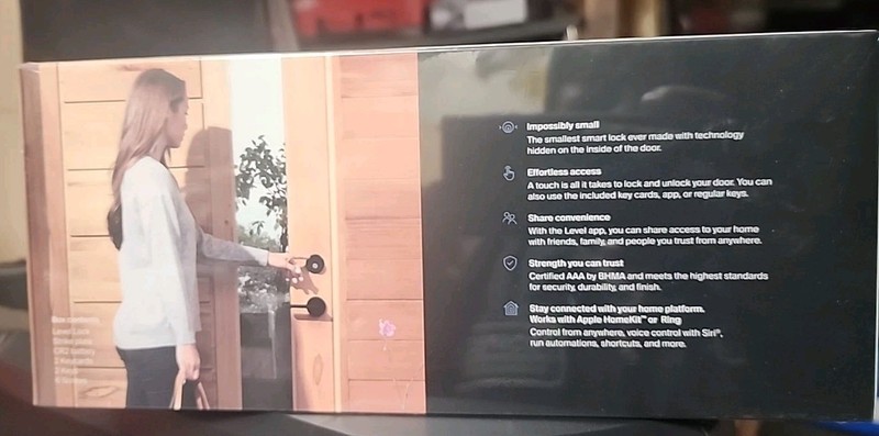 Level Lock Smart Lock Touch Edition Smart Deadbolt Keyless Entry, Black - SEALED gallery