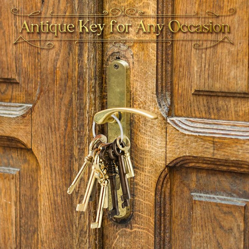 10PCS Skeleton Key Set Reproduction for Antique Furniture, Universal Barrel Key gallery