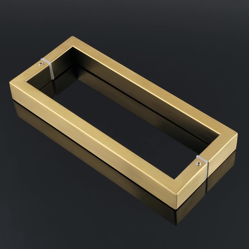 48 Inch Entry Door Handle Bar Pull Square Rectangle 304 Stainless Steel Gold gallery