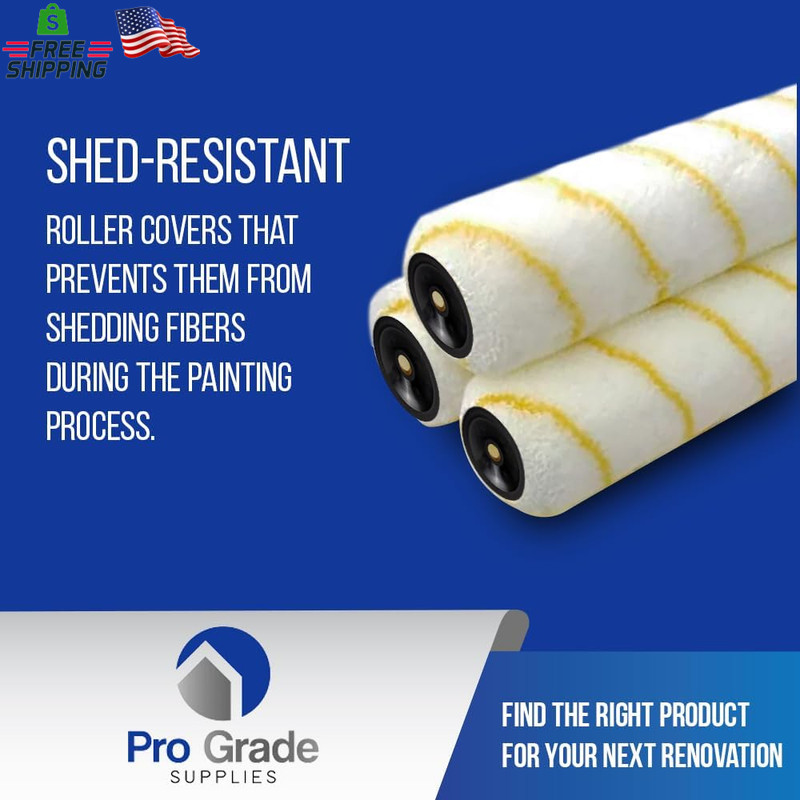 Pro Grade - Paint Roller Covers - 1/2 X 14 Inch Microfiber 6 Pack gallery