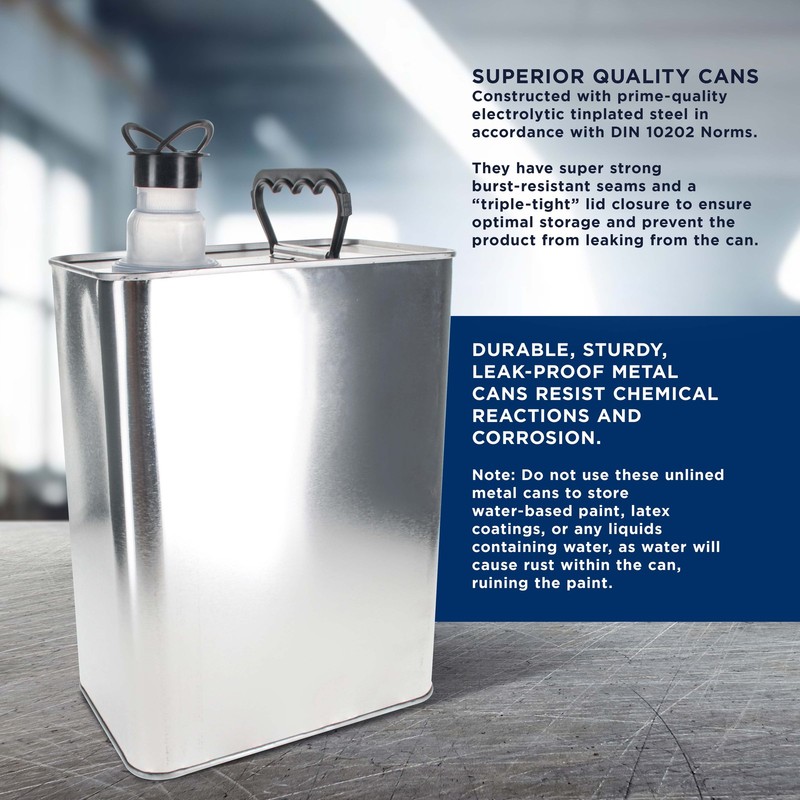 1 Gallon (128 Ounce) F-Style Rectangular Solvent (2 Pack) Unlined Paint Cans gallery