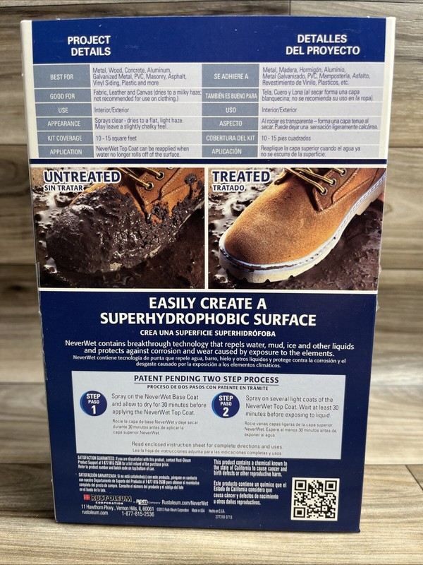Rust-Oleum® NeverWet™ MULTI SURFACE liquid repelling treatment kit NEW gallery