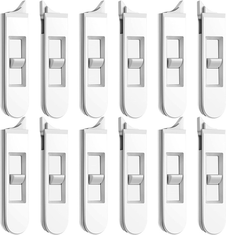12x Window Tilt Latch Lock Spring Loaded Snap-In Latch with Lock for Home Window