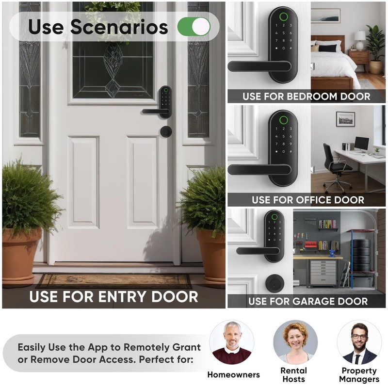 Keyless-Entry Fingerprint Digital Smart Lock: Electronic Door Lock with Code ... gallery