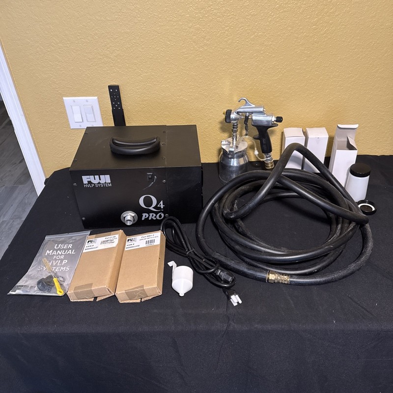 Fuji Spray Q4 Pro HVLP System Turbine, Spray Gun, Hose & MORE! Bundle – Tested