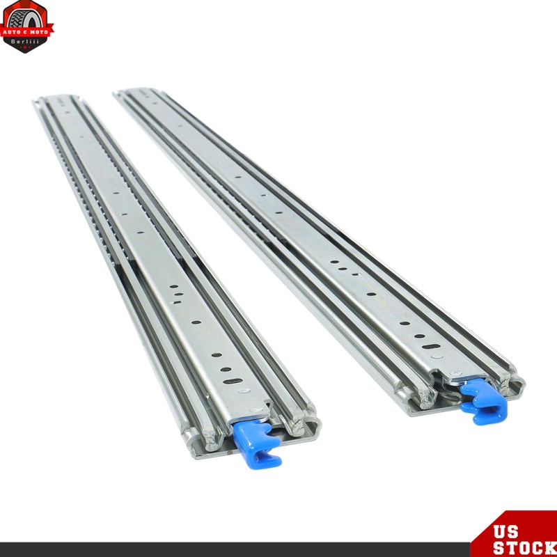 1 Pair 48 Inch Locking Drawer Slides Full Extension & Lock 500 lbs Load Capacity gallery