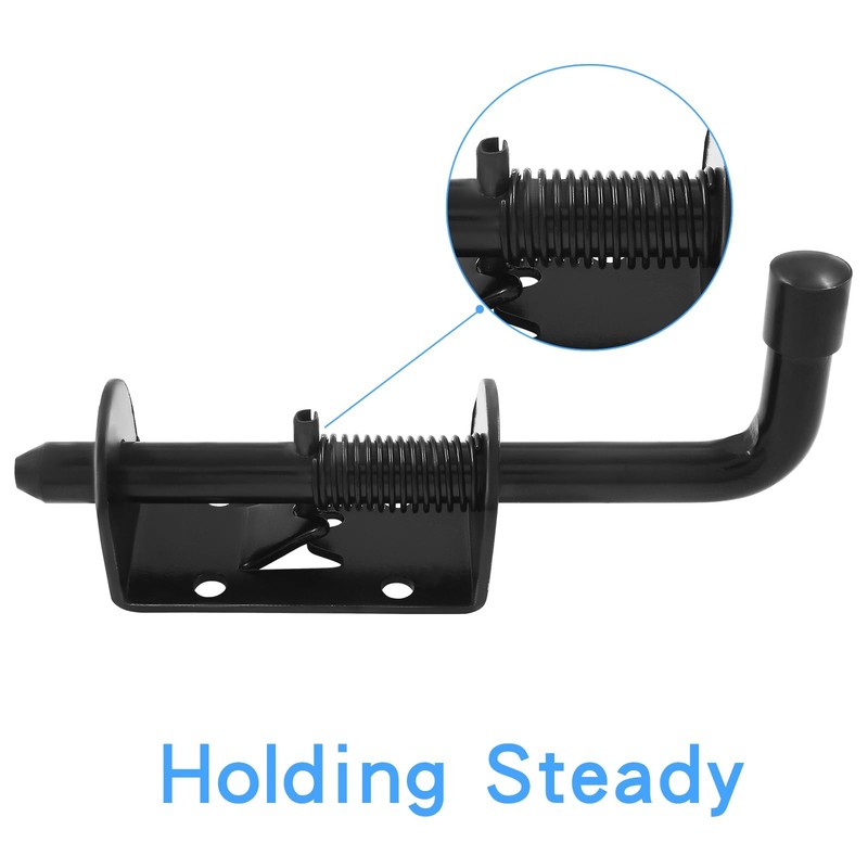 2Pcs 5 Inch Spring Loaded Gate Latch Bolt Stainless Steel Barrel Bolt Heavy D gallery