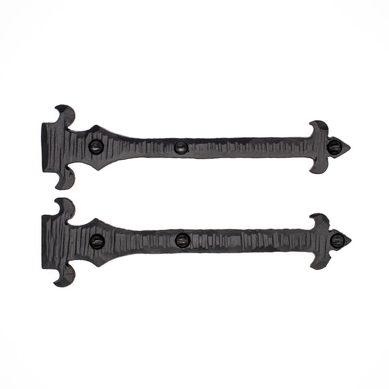 2 Pack 6″ 9″ 12″ 16″ Decorative Dummy Strap Hinge, Rustic False Hinge, Iron Faux