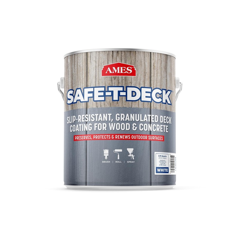 Safetdeck Granulated Formula Exterior Paint 1 Gallon White Paint Great For Porch