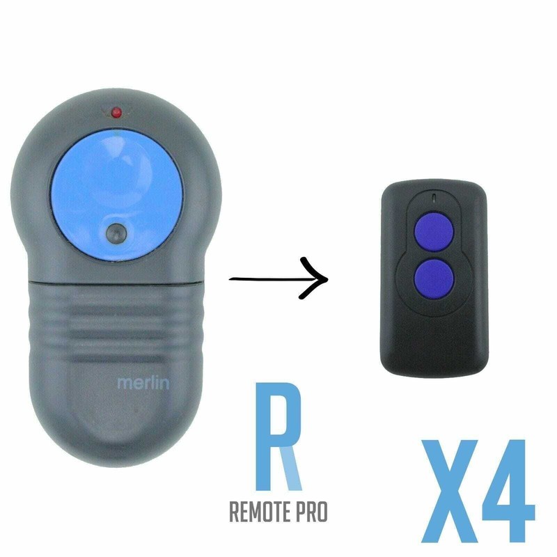 4 x Merlin M802 Blue Compatible Garage Door Remote Control Prolift 230T/430R
