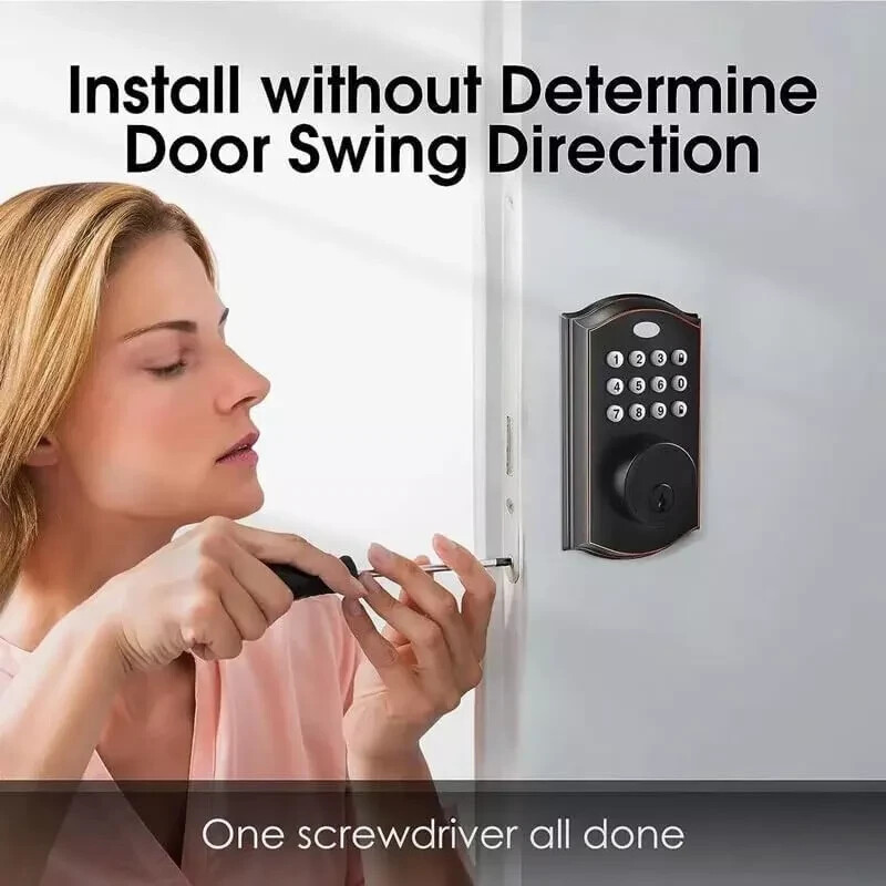 Electronic Keyless Entry Door Lock Digital Code Keypad Knob Combination Deadbolt gallery
