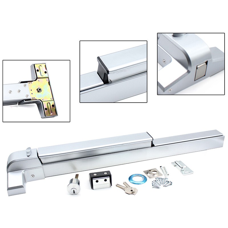 Commercial Lock Hardware Latches Rim Exit Device Heavy For 30″-36″ Single Door