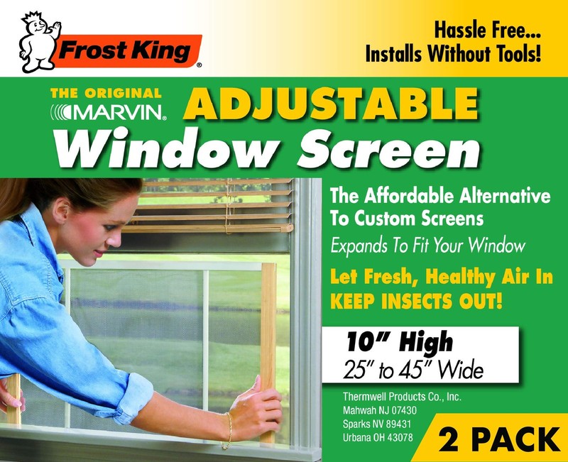 2AWS1045 WB Marvin Adjustable Window Screen, 10in High x Fits 25-45in Wide (2... gallery