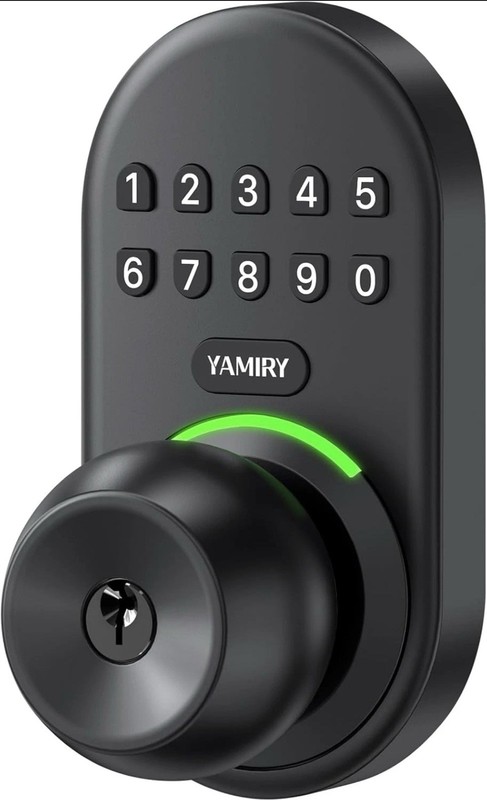 Keypad Smart Door Knob Lock, Yamiry Keyless Entry Digital Lock with Handle, Elec