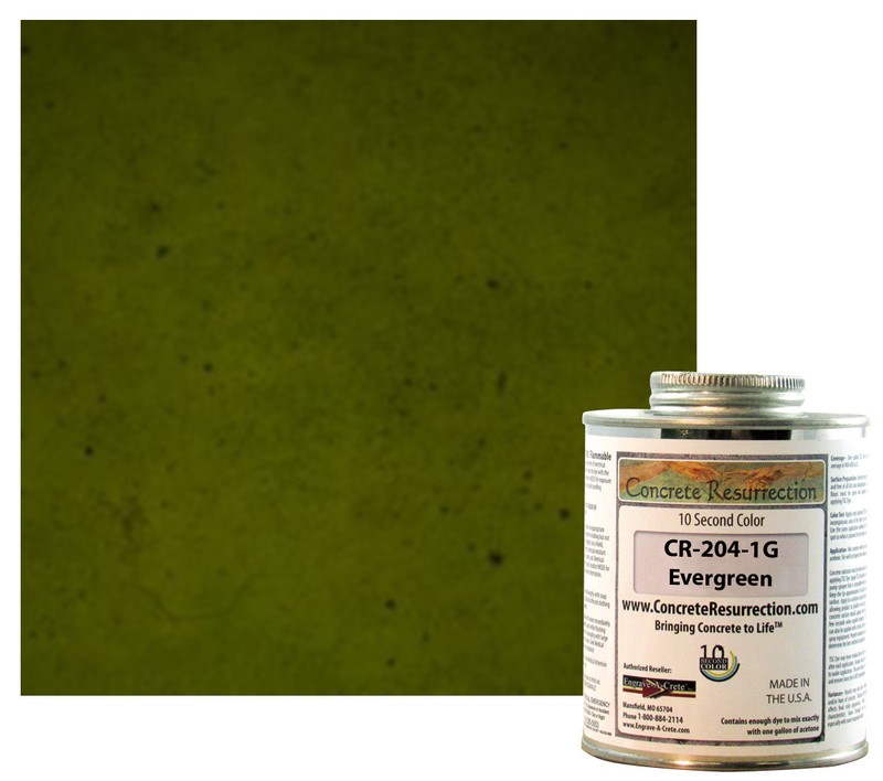 Fast Drying Concrete Stain-Professional-Easy to Use 400-600sq ft Evergreen