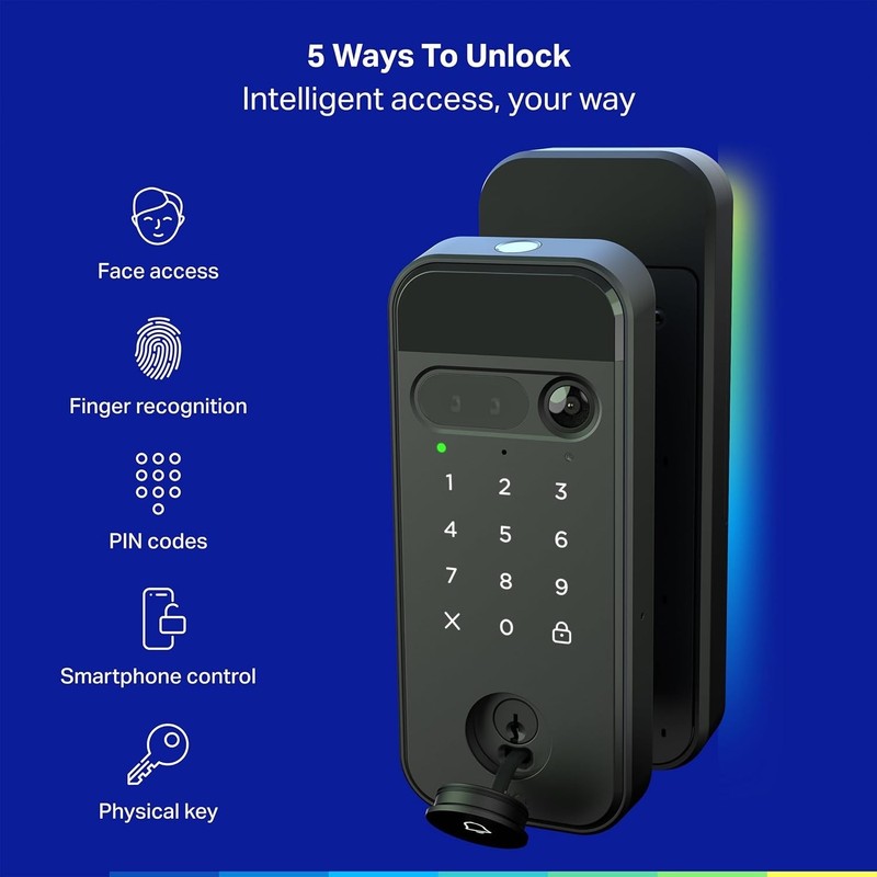 myQ Secure View™ 3-in-1 Smart Lock with 2K HDR Video Doorbell Camera gallery