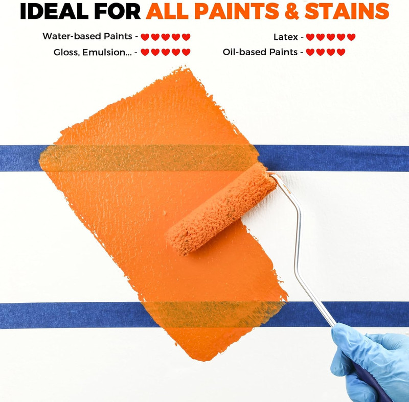 24 Pack Small 4 Inch Paint Roller Covers 1/3" Nap Microfiber for All Paints gallery