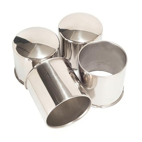 4Pcs 4.9″ Push Through Wheel Center Caps Stainless Trailer Hub Cap for Truck