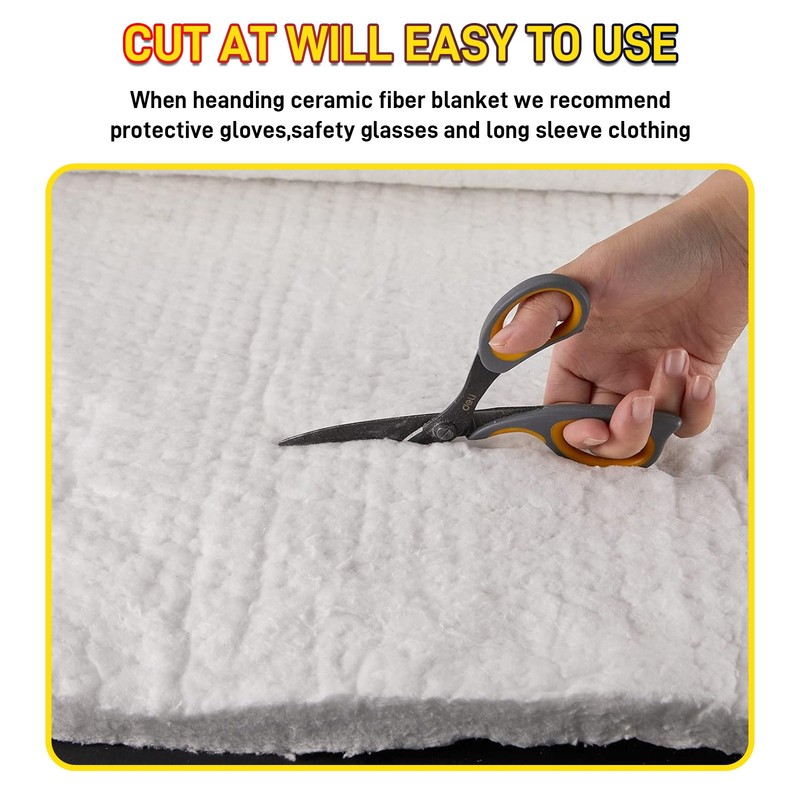 Multi-purpose Ceramic Fiber Insulation Mat Fireproof&Heat Resistant-Up to 2500°F gallery