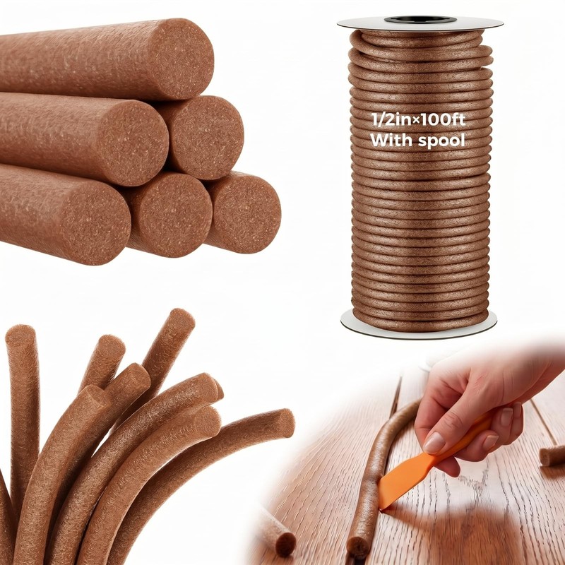 MotiMind 1/2 Inch x 100 ft Foam Backer Rod for Gaps X 100 ft, Brown