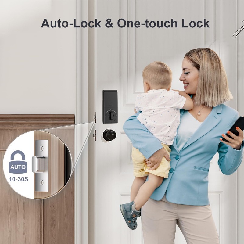 Keyless Entry Door Lock Deadbolt With Handle Set Door Locks For Front Door Keypa gallery