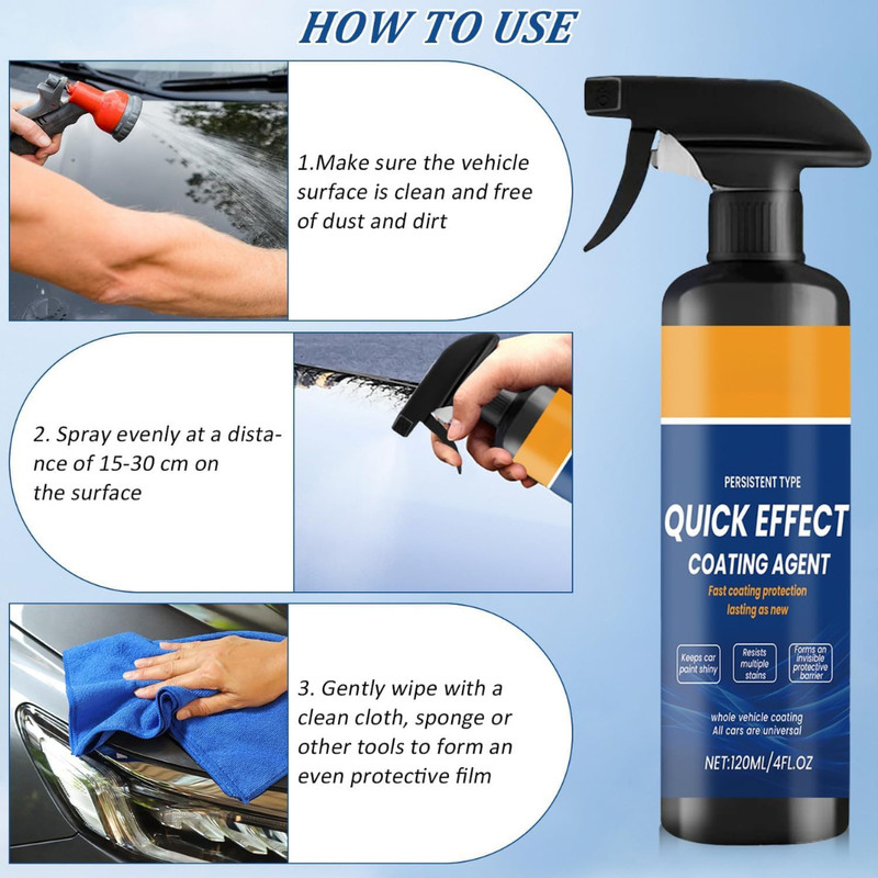 Car Quick Coating Spray, 2-Pack, Advanced Paint Protection, Vehicle Detailing Sh gallery