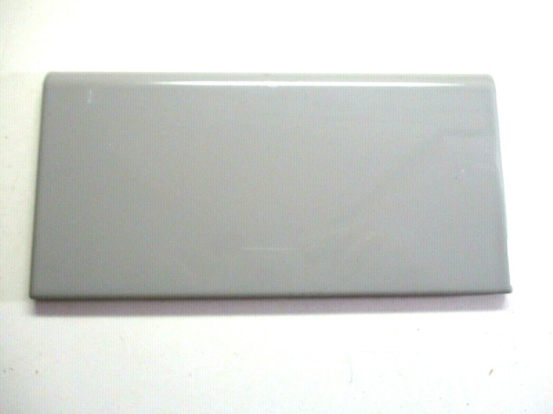 1 Bullnose Wall Tile Turkey 7-7/8″ X 4″ Gray Gloss Ceramic Cap Porcelain Vintage