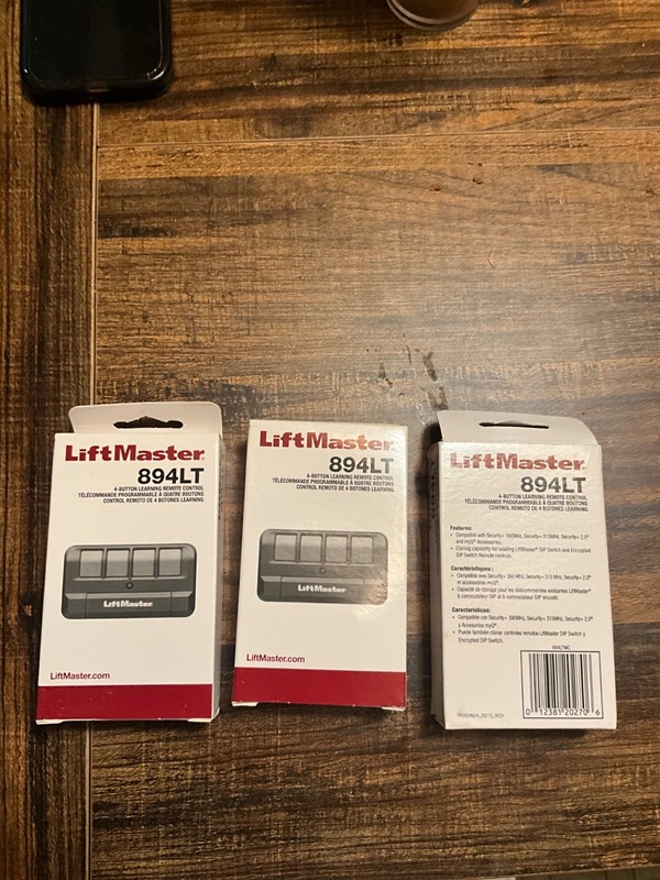 Chamberlain 894LT Remote Control Liftmaster 3-Pack 4-Button Remote Controls
