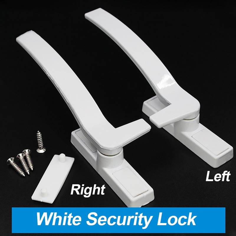 Security Lock White UPVC Window Handle Locking Latch Catch Lock Baby Safety