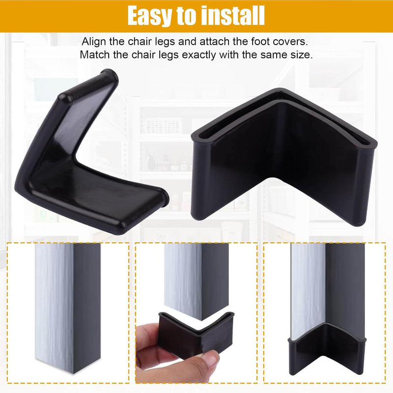 Metal Bed Frame End Caps, L Shape Rubber End Caps for Metal Bed Frame Feet 1-... gallery