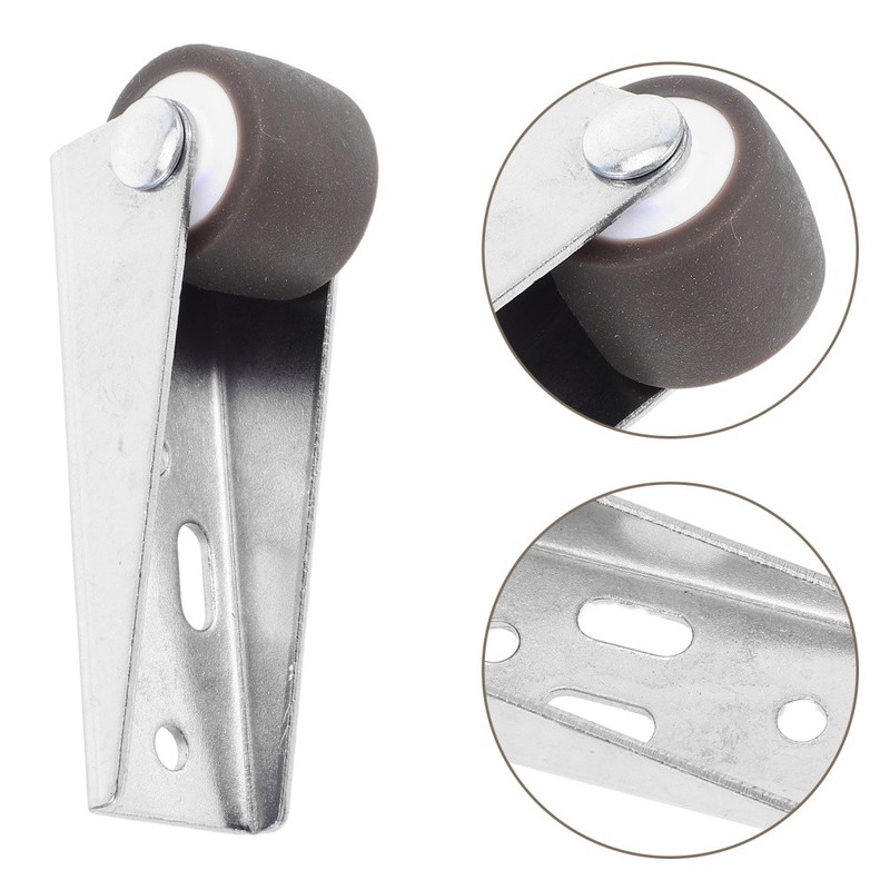 4 Pcs Low Profile Caster Wheels Side Mount Furniture Sliding Door Roller