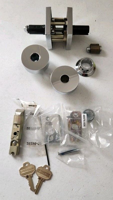 Baldwin ENCONCSR260 Contemporary Single Cylinder Keyed Entry Door Knob, Chrome